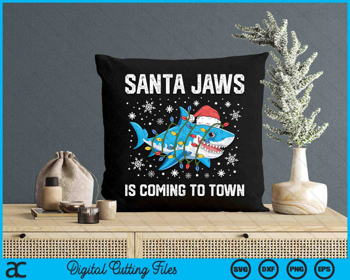 Christmas Shark Santa Jaws Xmas SVG PNG Digital Printable Files