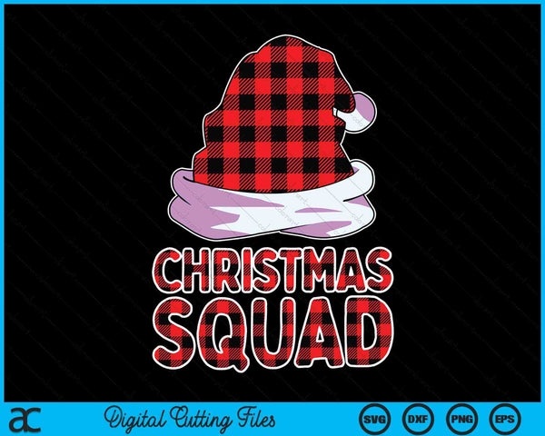 Christmas squad red plaid Christmas party SVG cut file
