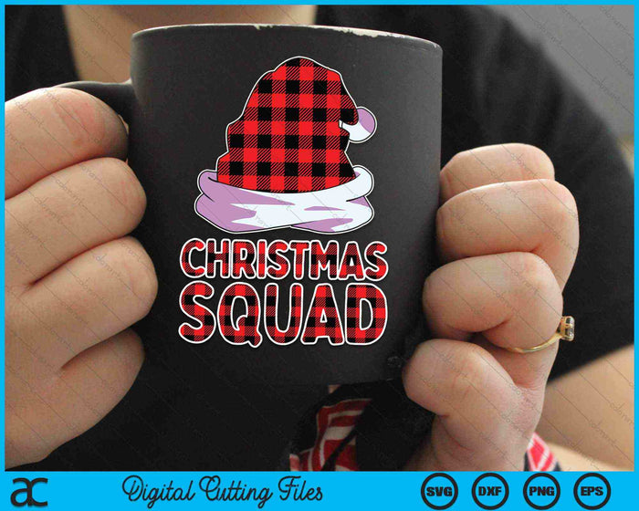 Christmas Squad Red Plaid Christmas Party SVG PNG Digital Cutting Files