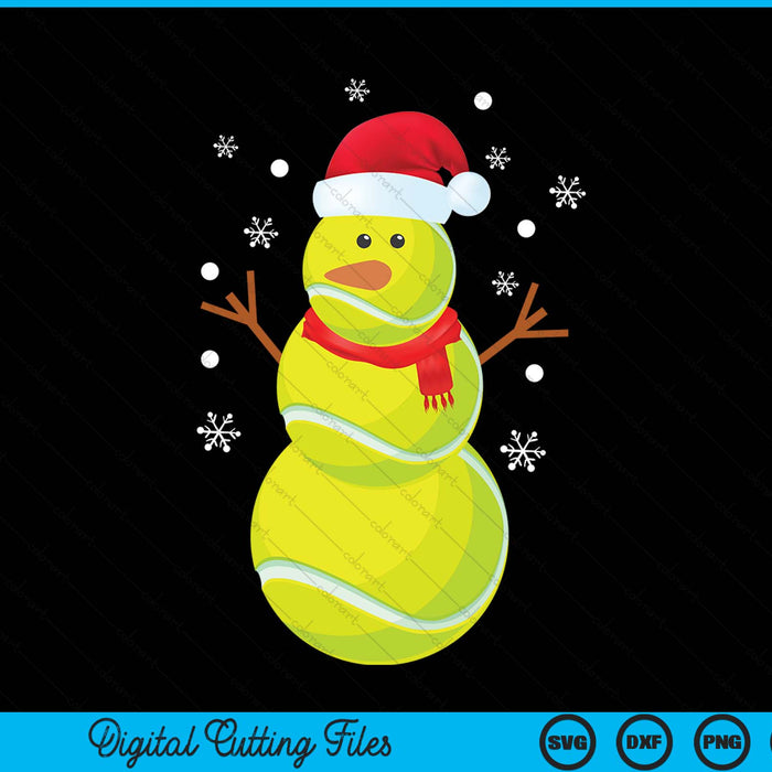 Christmas tennis snowman SVG cut file