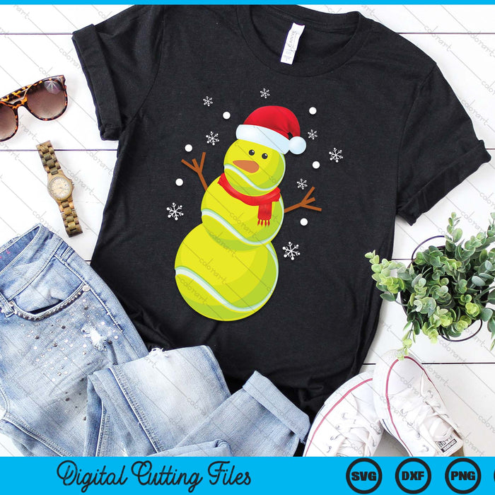 Christmas Tennis Snowman SVG PNG Digital Printable Files