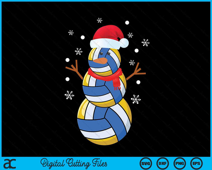 Christmas Volleyball Snowman SVG PNG Digital Printable Files