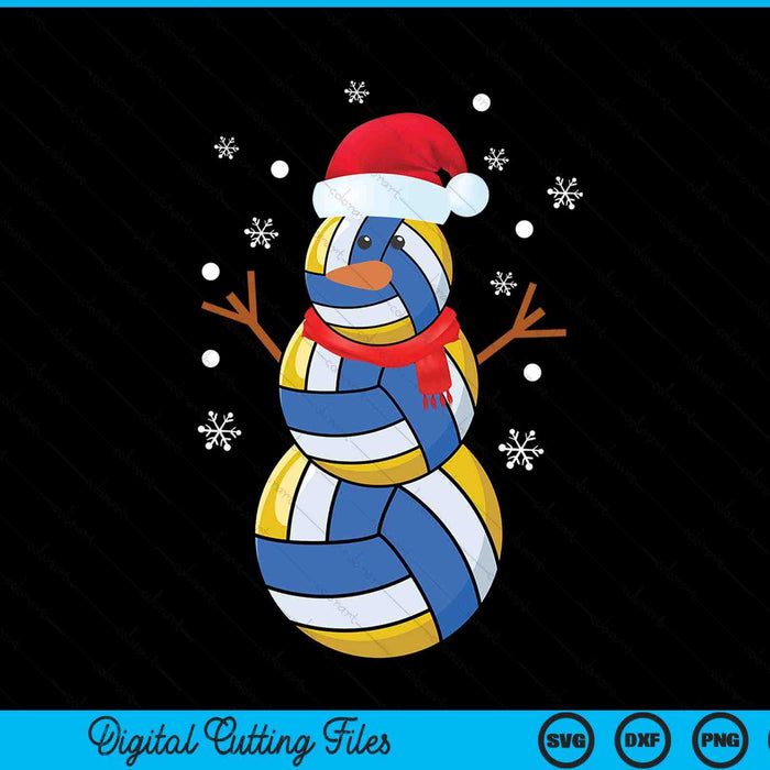 Christmas volleyball snowman SVG PNG cut file for Cricut
