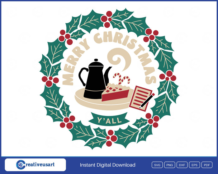 Christmas Waitress Apron SVG design