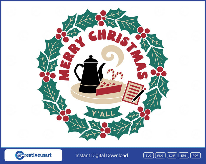 Christmas Waitress Apron SVG design preview