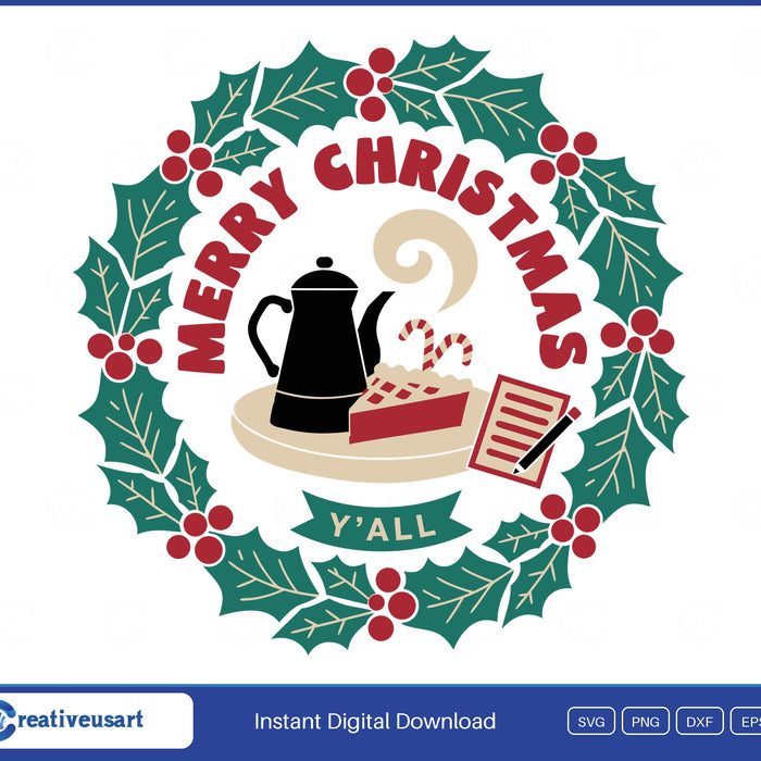 Christmas Waitress Apron SVG design preview