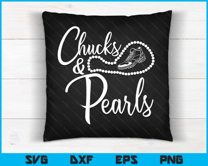 Chucks en parels HBCU Black Girl Magic White Gift SVG PNG digitale snijbestanden