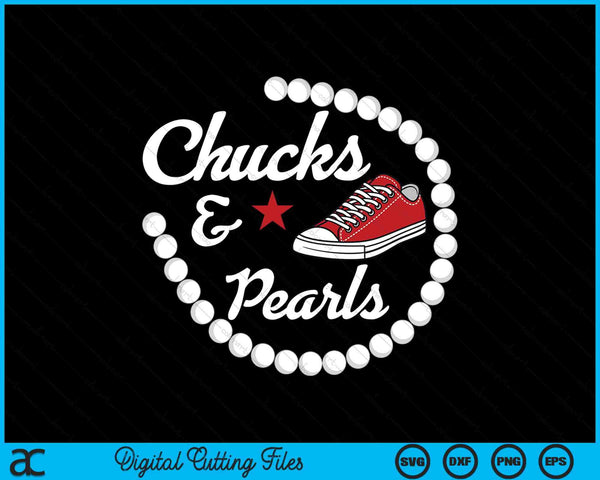 Chucks &amp; Pearls Kamala SVG PNG Archivos de corte digital