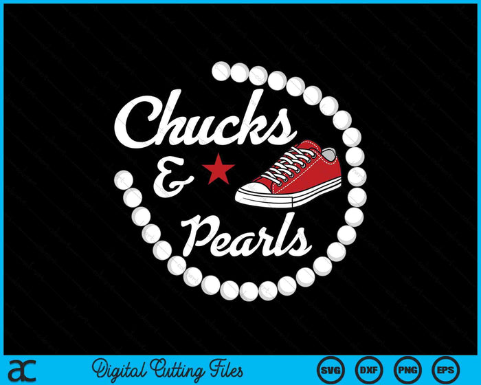 Chucks & Pearls Kamala SVG PNG Digital Cutting Files