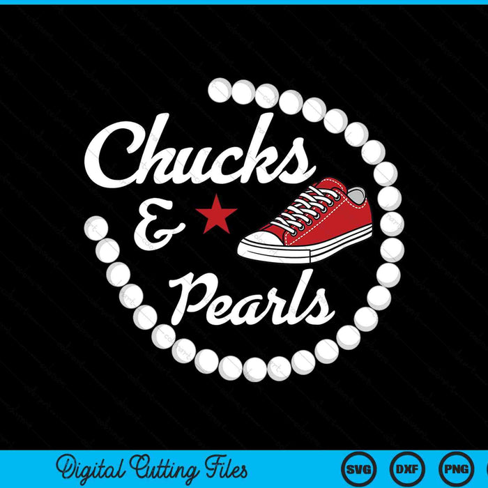 Chucks & Pearls Kamala SVG PNG Digital Cutting Files