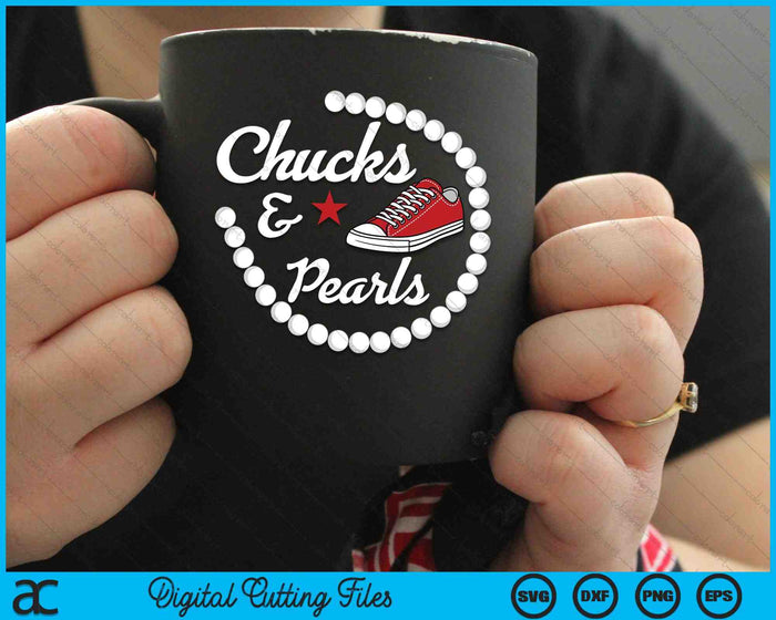 Chucks & Pearls Kamala SVG PNG Digital Cutting Files