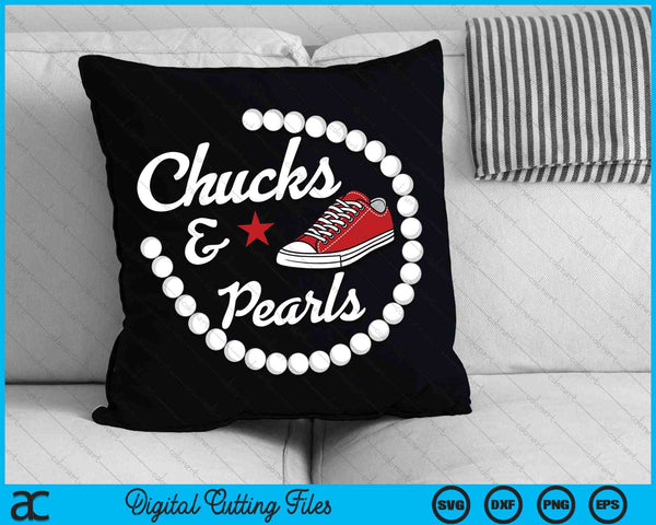 Chucks & Pearls Kamala SVG PNG Digital Cutting Files