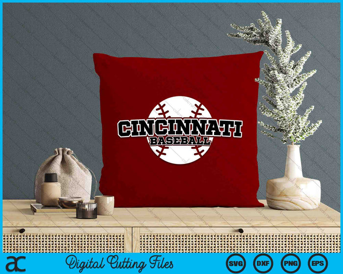 Cincinnati Baseball Block Font SVG PNG Digital Cutting Files