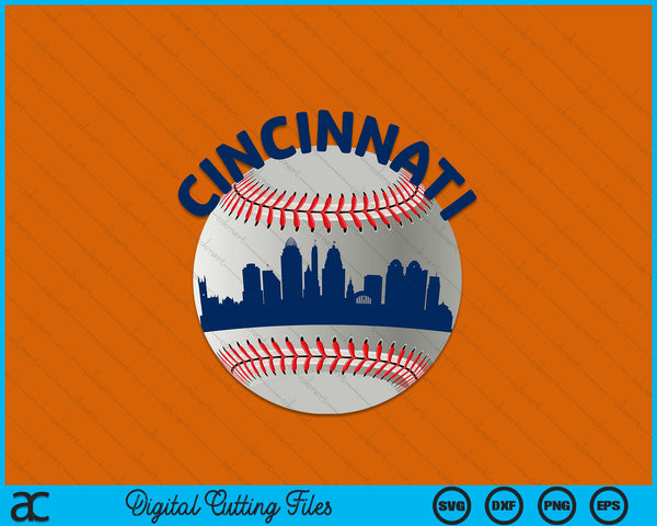 Cincinnati Baseball Team Fans of Space City Cincinnati Baseball SVG PNG Cutting Printable Files