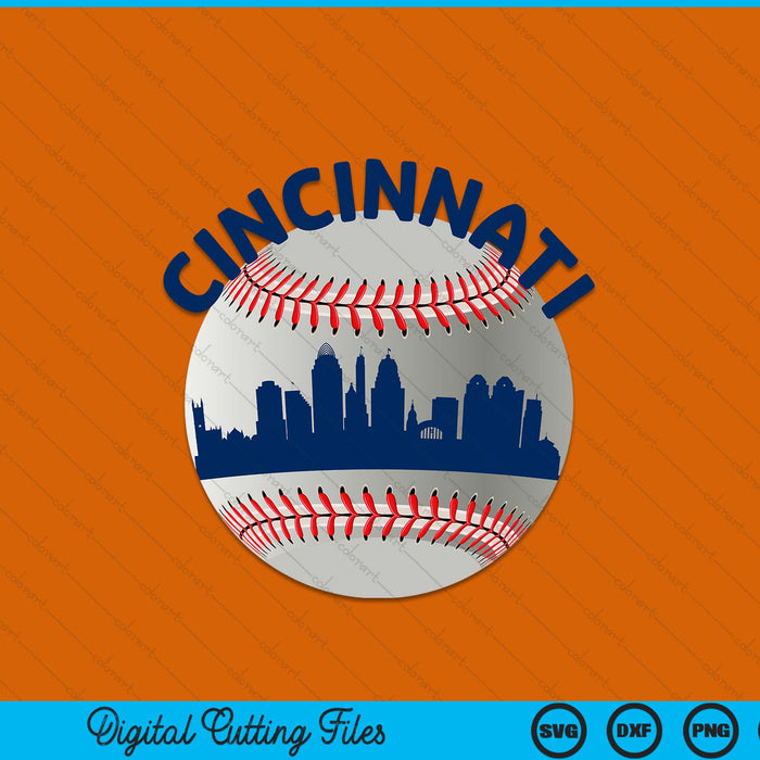 Cincinnati baseball team fans of space city SVG PNG cut file for Cricut