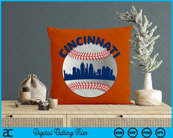 Cincinnati Baseball Team Fans of Space City Cincinnati Baseball SVG PNG Cutting Printable Files