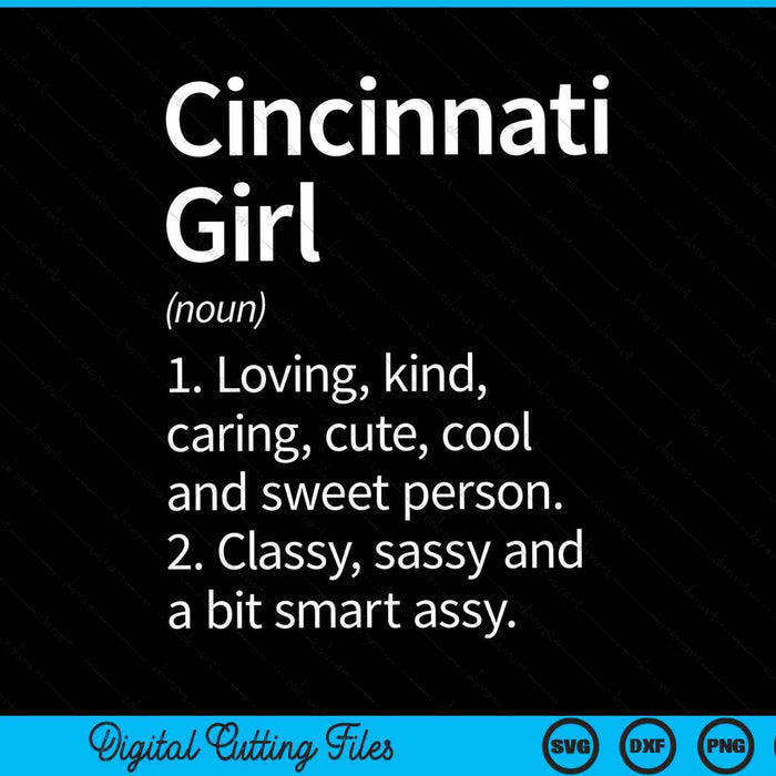 Cincinnati Girl OH Ohio City Home Roots SVG PNG digitale snijbestanden