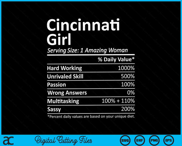 Cincinnati girl oh Ohio city home roots SVG cut file