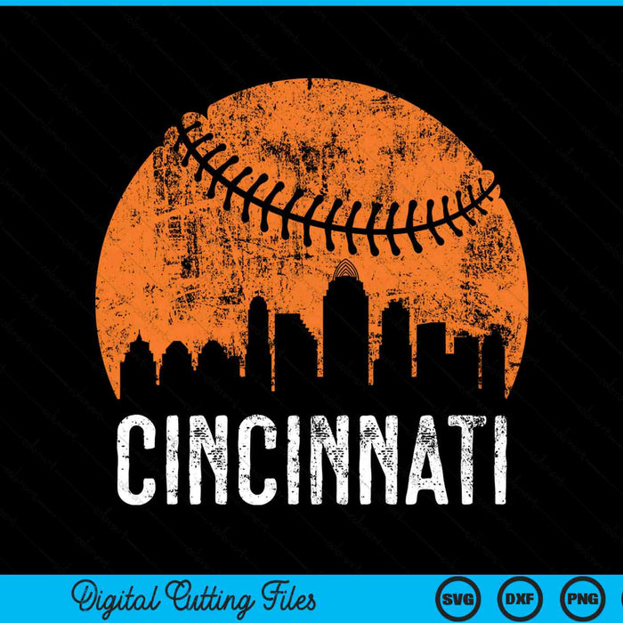 Cincinnati Skyline Cincinnati Baseball SVG PNG Printable Cutting Files