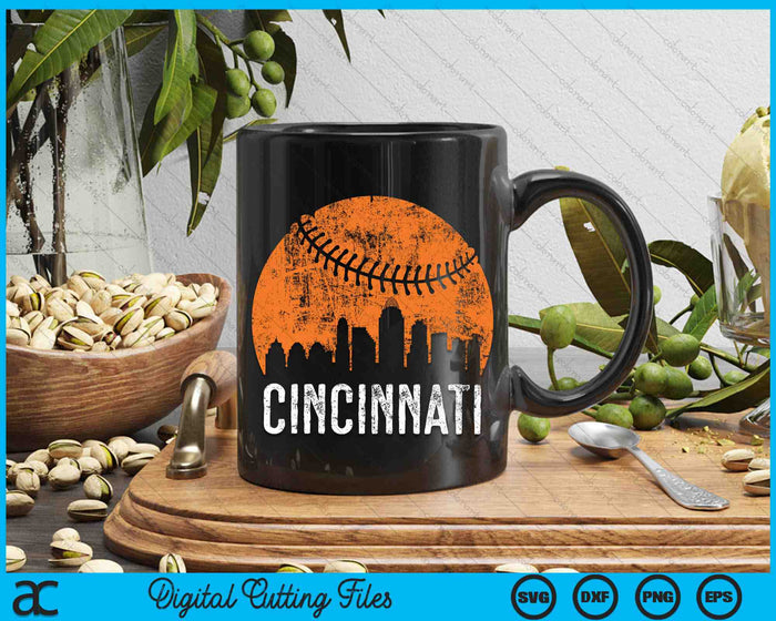 Cincinnati Skyline Cincinnati Baseball SVG PNG Printable Cutting Files