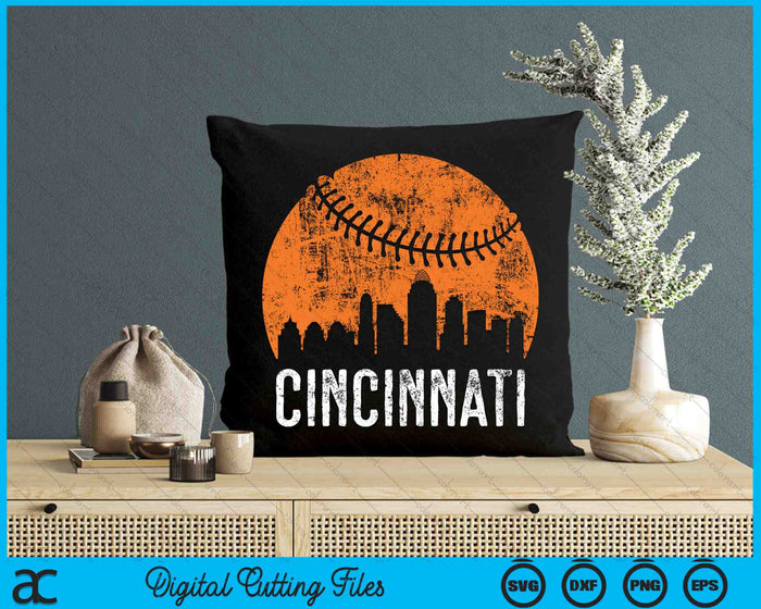 Cincinnati Skyline Cincinnati Baseball SVG PNG Printable Cutting Files