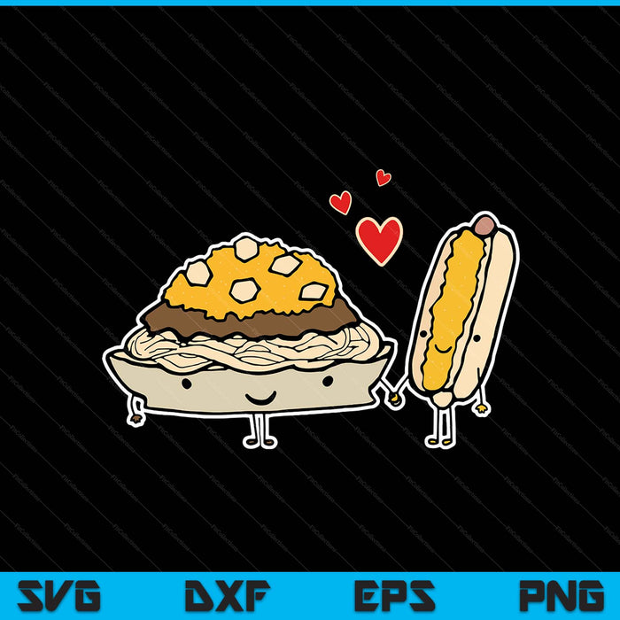 Cincinnati style chili 3 way and cheese coney SVG cut file