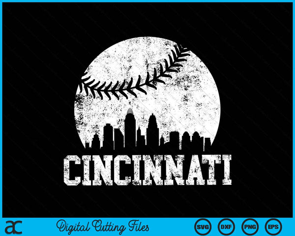 Cincinnati Baseball Distressed Gameday SVG PNG Digital Cutting Files