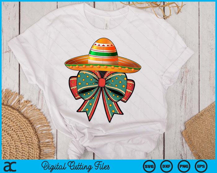 Cinco De Mayo Bow Sublimation Mexican Fiesta SVG PNG Digital Printable Files