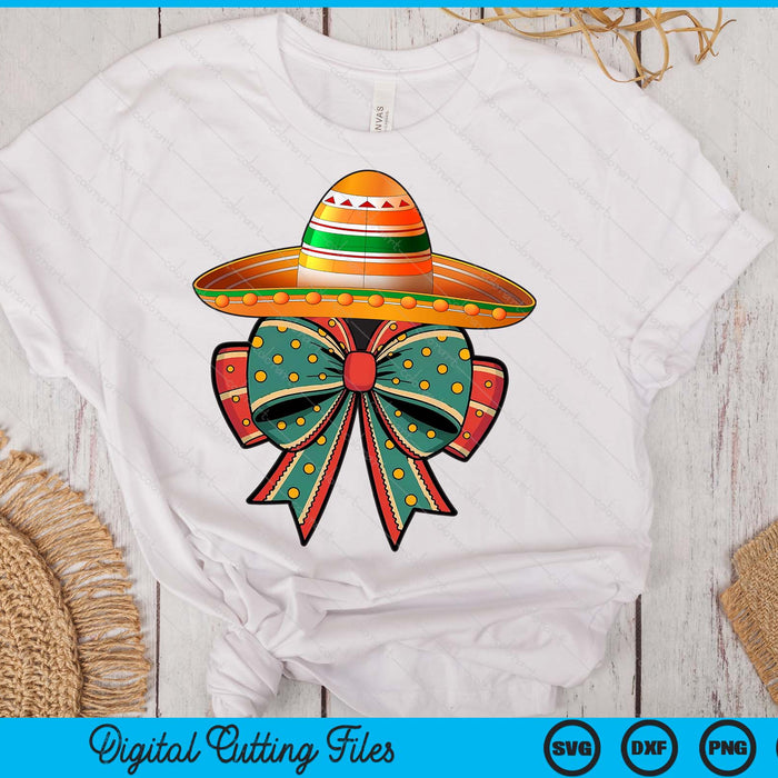 Cinco De Mayo Bow Sublimation Mexican Fiesta SVG PNG Digital Printable Files