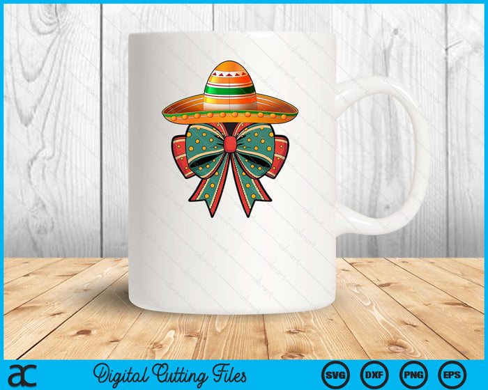 Cinco De Mayo Bow Sublimation Mexican Fiesta SVG PNG Digital Printable Files