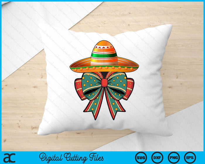 Cinco De Mayo Bow Sublimation Mexican Fiesta SVG PNG Digital Printable Files