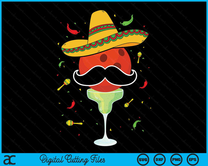 Cinco De Mayo Bowlen met Sombrero en Margarita SVG PNG digitale snijbestanden