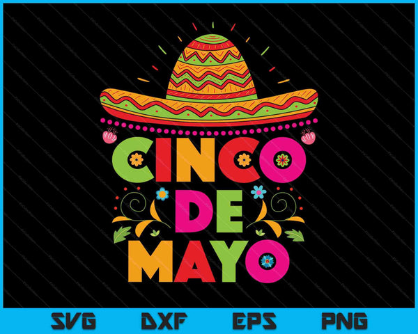 Cinco De Mayo Fiesta Surprise Camisa 5 De Mayo Mexico SVG PNG digitaal snijbestand