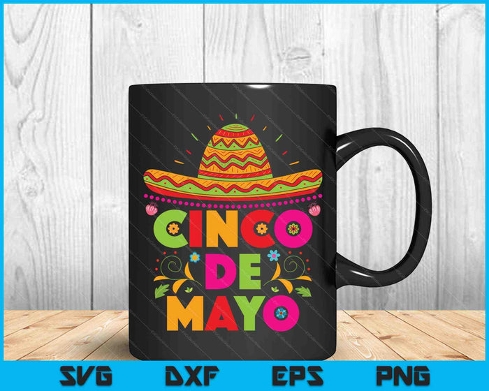 Cinco De Mayo Fiesta Surprise Camisa 5 De Mayo Mexico SVG PNG Digital Cutting File