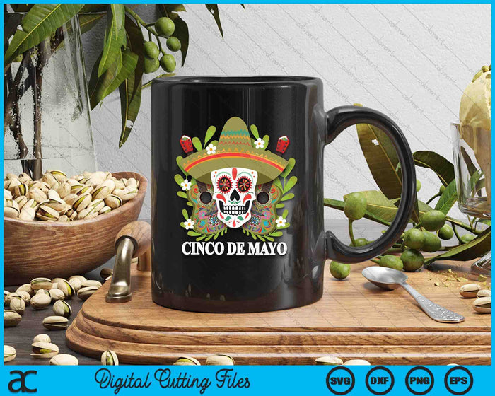 Cinco De Mayo Mexican Skull SVG PNG Digital Printable Files