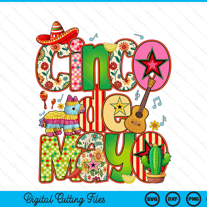 Cinco De Mayo Mexico Festival SVG PNG Digital Printable Files