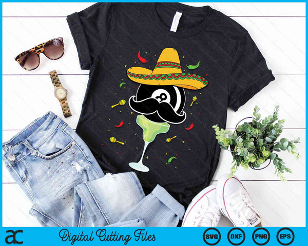 Cinco De Mayo Poolball With Sombrero And Margarita SVG PNG Digital Cutting Files