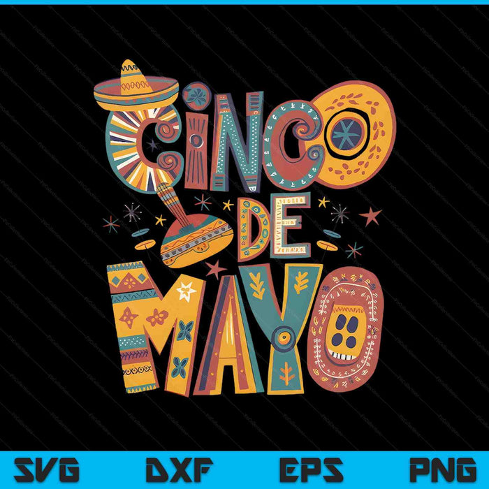 Cinco De Mayo Sublimation Mexican Party SVG PNG Digital Printable Files