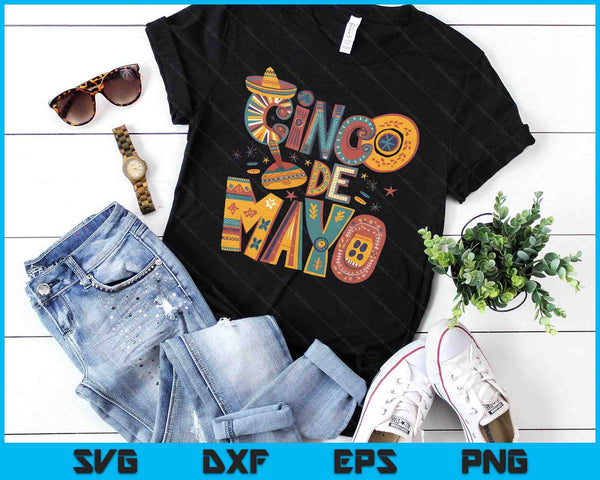 Cinco De Mayo Sublimation Mexican Party SVG PNG Digital Printable Files