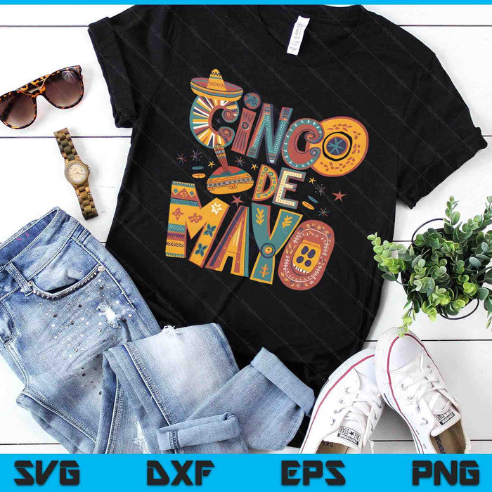 Cinco De Mayo Sublimation Mexican Party SVG PNG Digital Printable Files