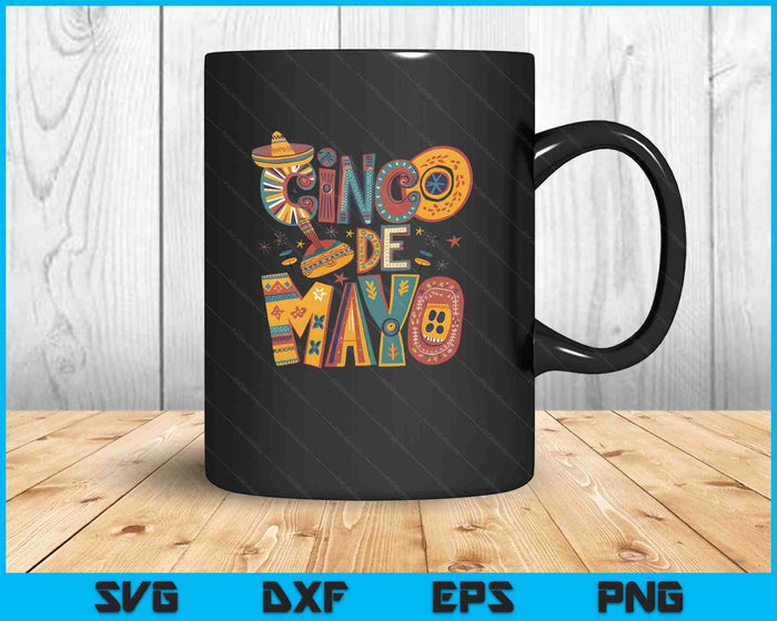 Cinco De Mayo Sublimation Mexican Party SVG PNG Digital Printable Files