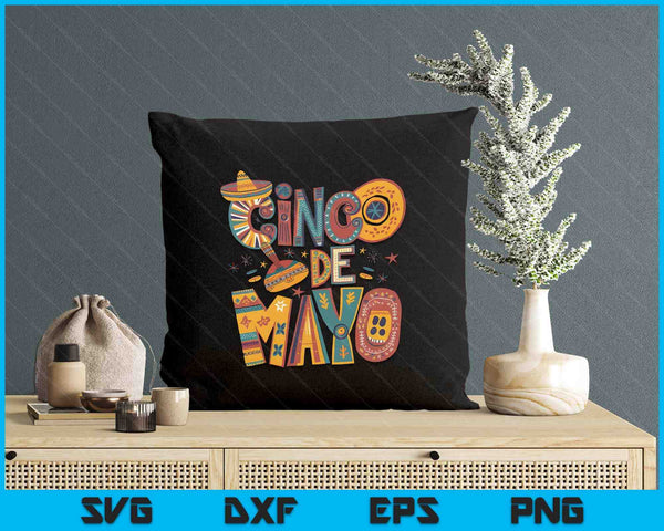 Cinco De Mayo Sublimation Mexican Party SVG PNG Digital Printable Files
