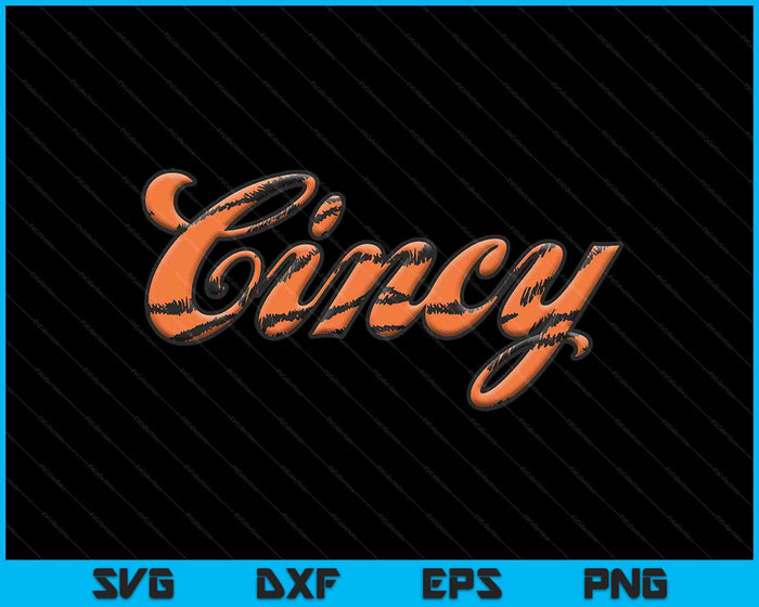 Cincy Bengal Stripes SVG PNG Digital Cutting Files
