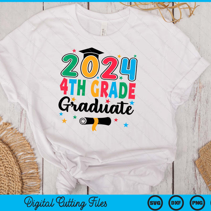 Class 2024 4th Grade Graduate Preschool Graduation SVG PNG Digital Cutting Files