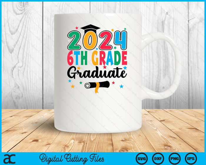 Class 2024 6th Grade Graduate Preschool Graduation SVG PNG Digital Cutting Files