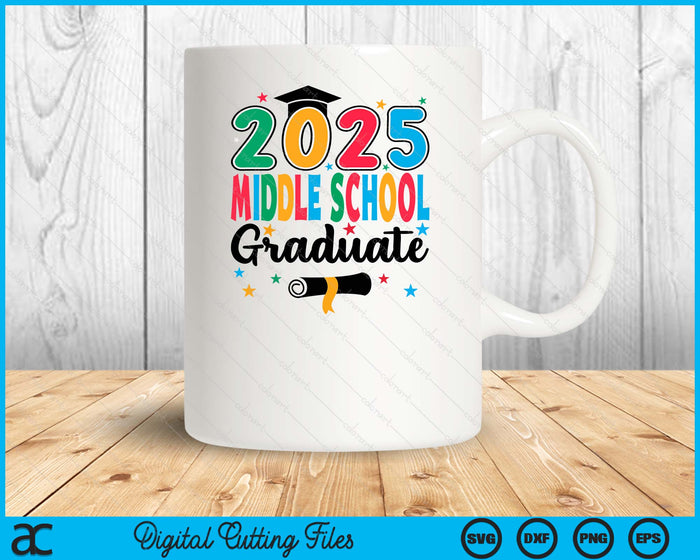 Class 2025 Middle school Graduate Preschool Graduation SVG PNG Digital Cutting Files