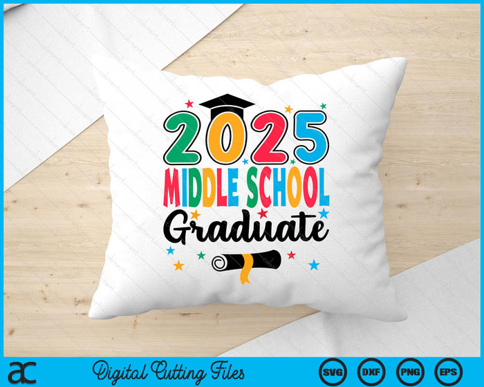 Class 2025 Middle school Graduate Preschool Graduation SVG PNG Digital Cutting Files