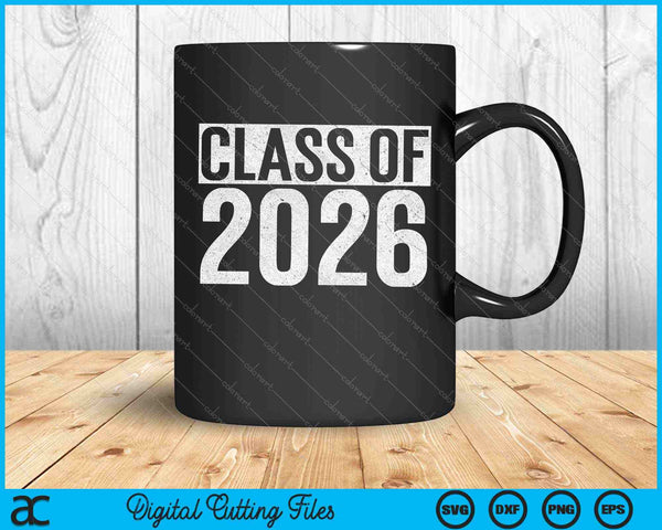 Clase de 2026 Camiseta Senior 2026 Graduación SVG PNG Cortar archivos imprimibles