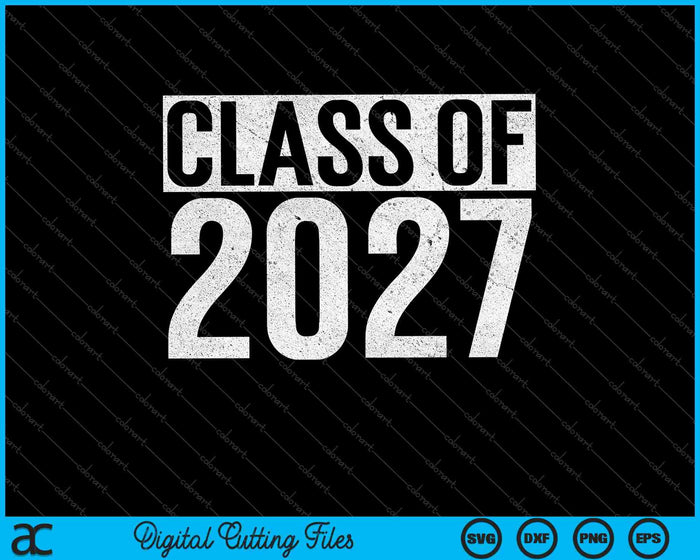 Clase de 2027 Camiseta Senior 2027 Graduación SVG PNG Cortar archivos imprimibles