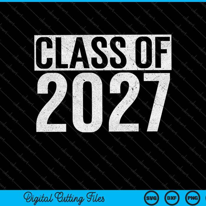 Clase de 2027 Camiseta Senior 2027 Graduación SVG PNG Cortar archivos imprimibles